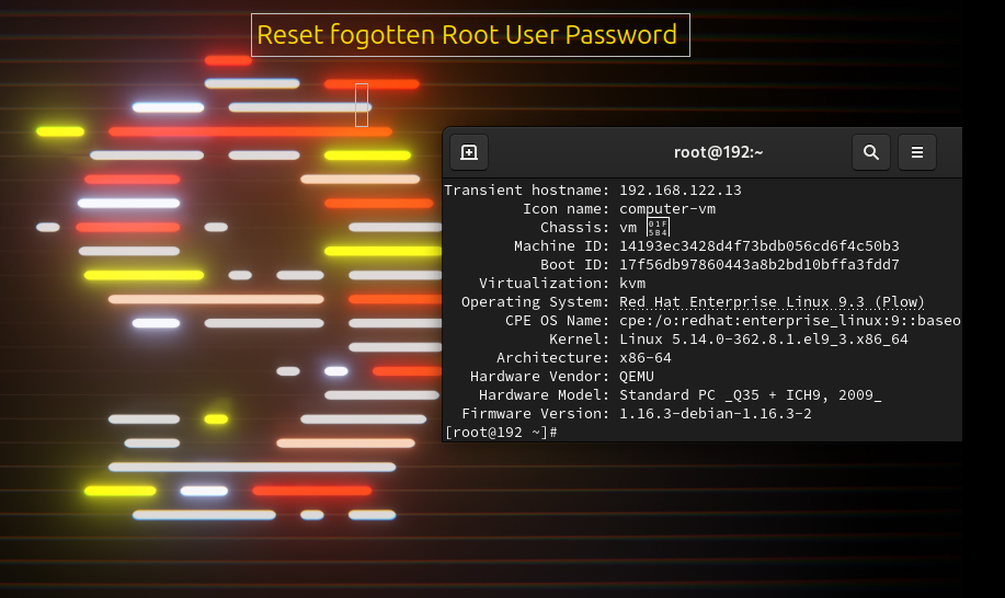 Resetting Root Password